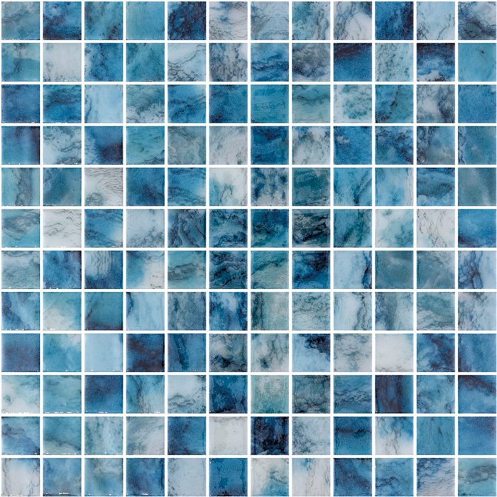 Identity glass pool mosaic
