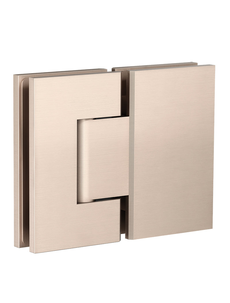 Meir glass to glass shower door hinge in champagne