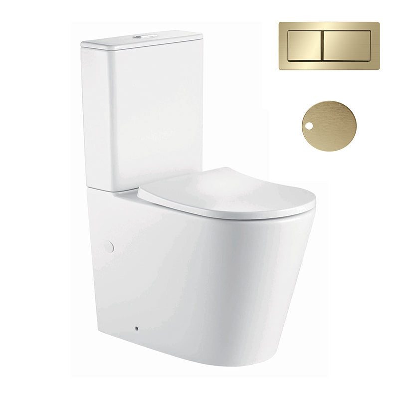 Zenmo Milan Toilet Suite in Brushed Brass