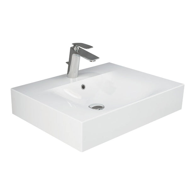 Fienza RAK Des 61 Wall Basin, Alpine White wall hung vanity