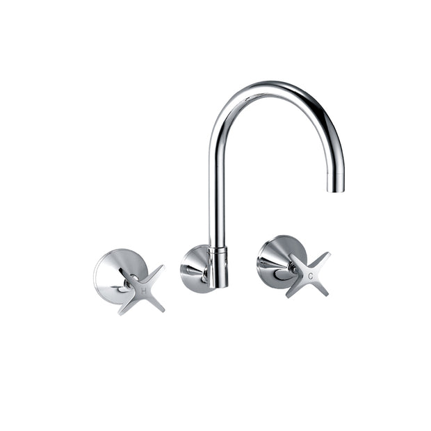 Zenmo Sea Star Wall Set with Swivel Spout in Chrome