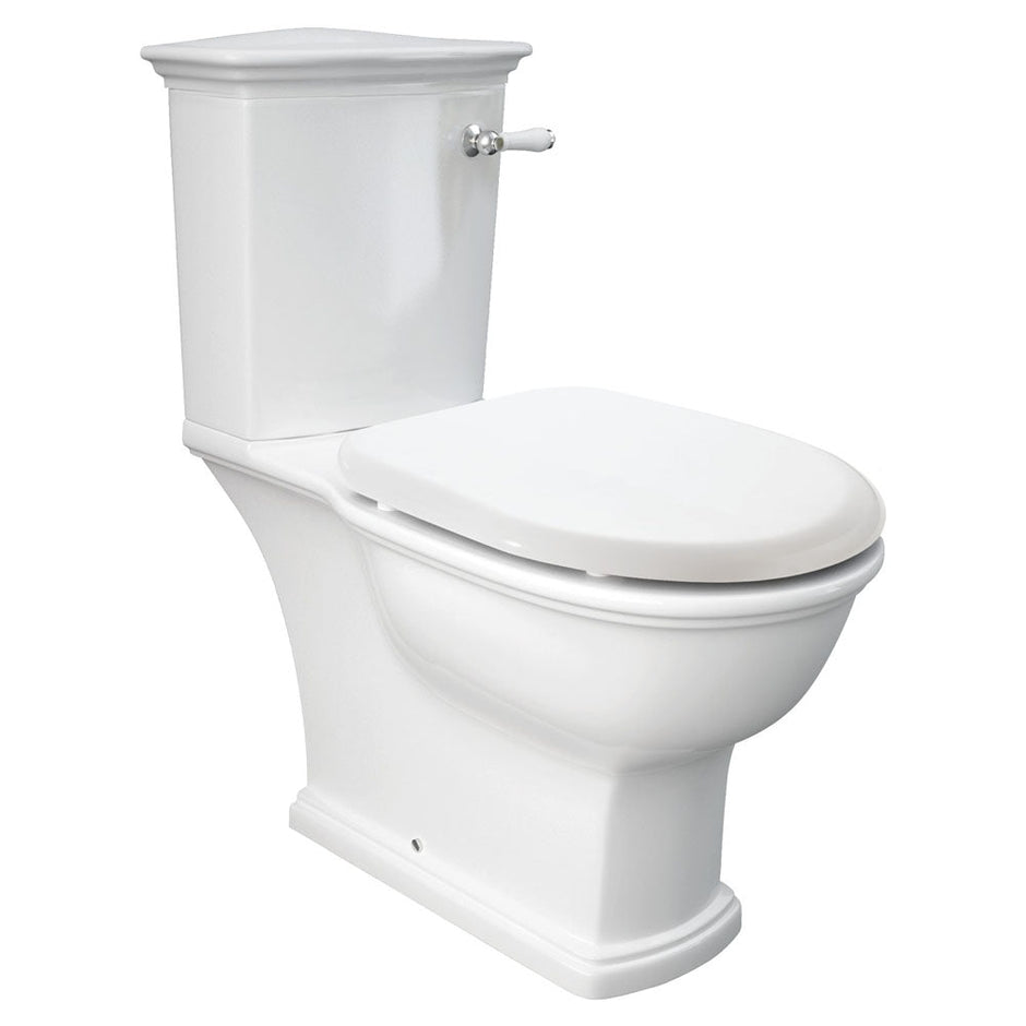 RAK Washington Front Lever Close-Coupled Toilet Suite, Alpine White with P-Trap