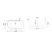 Zenmo Bondi Right Hand Freestanding Bath in Gloss White