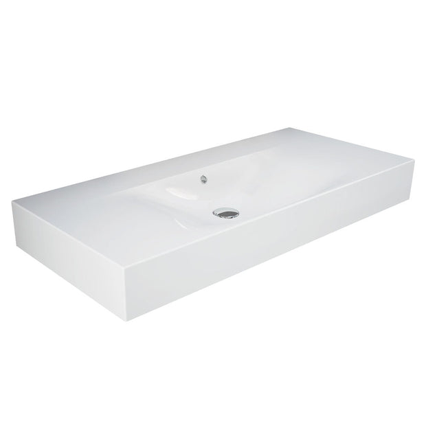 Fienza RAK Des 101 Wall Basin, Alpine White wall hung vanity