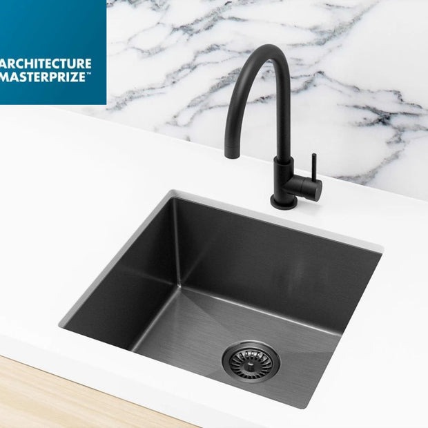 Lavello Kitchen Sink - Single Bowl 450 x 450 - PVD Gunmetal Black