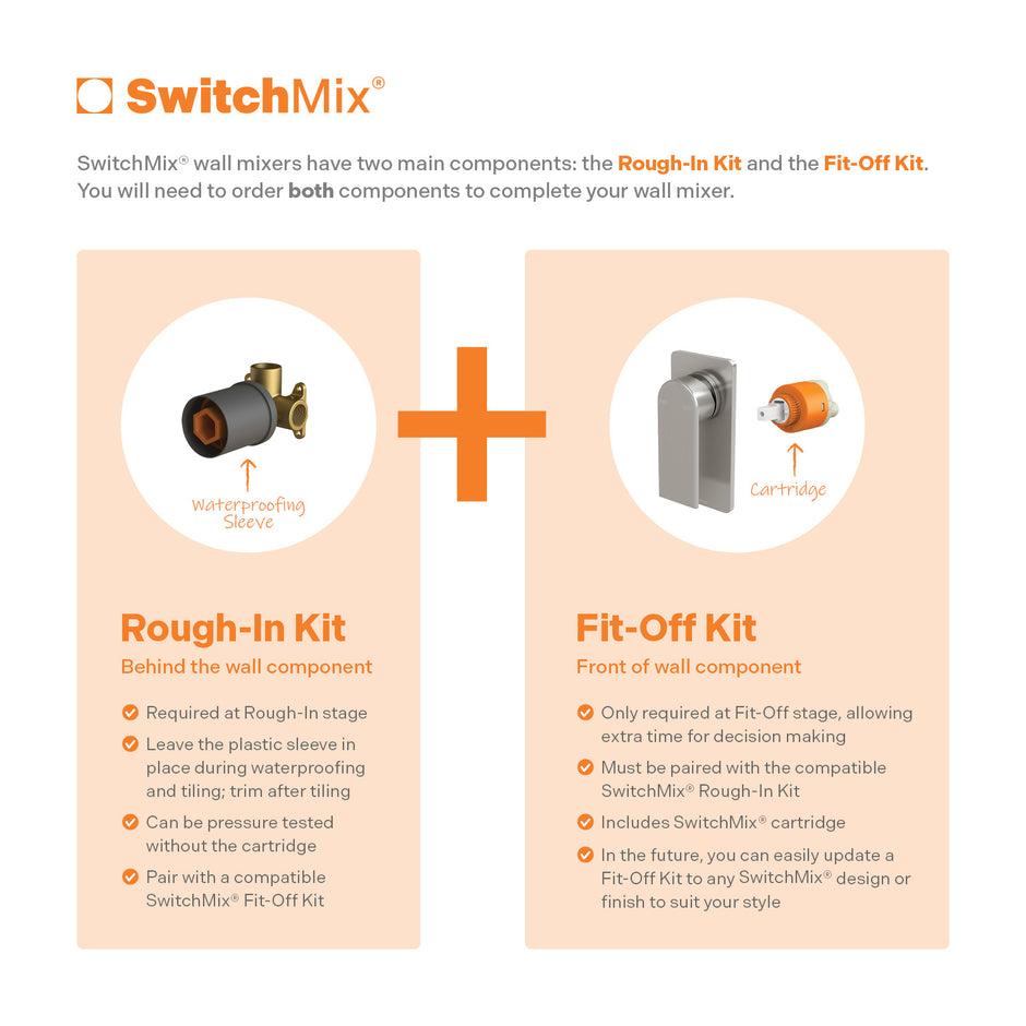 Teel SwitchMix Shower / Wall Mixer (Fit-Off Kit Only) - Lead Free
