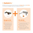 Teel SwitchMix Wall Basin / Bath Mixer Set 200mm (Fit-Off Kit Only) - Lead Free