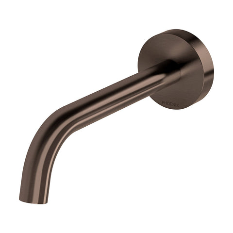 Phoenix Vivid Slimline Plus Wall Basin / Bath Outlet 180mm in Brushed Bronze bath spout