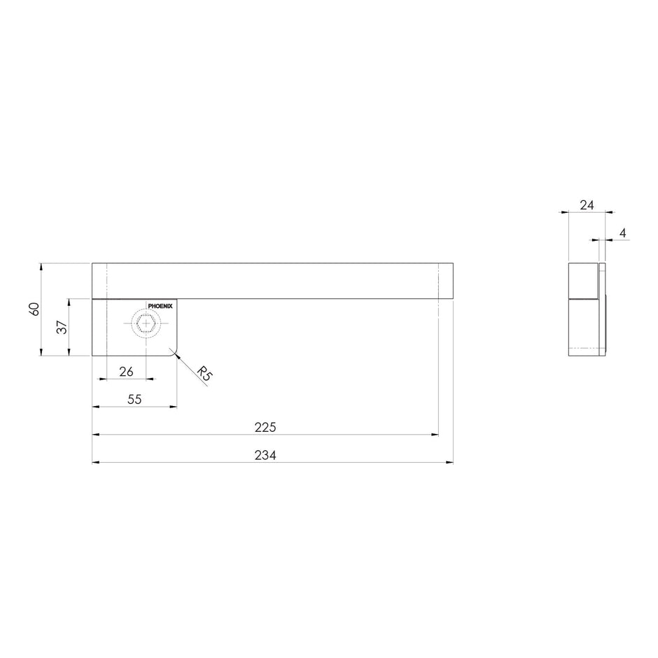 Designer Swivel Bath Outlet 230mm Square