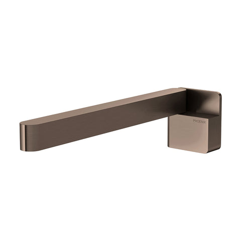 Phoenix Designer Swivel Bath Outlet 230mm Square in Brushed Bronze bath spout