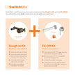 Lexi MKII SwitchMix Wall Basin Mixer Set 200mm (Fit-Off Kit Only)