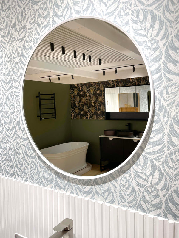 Otti London 700mm White Metal Frame Tuffi Mirror