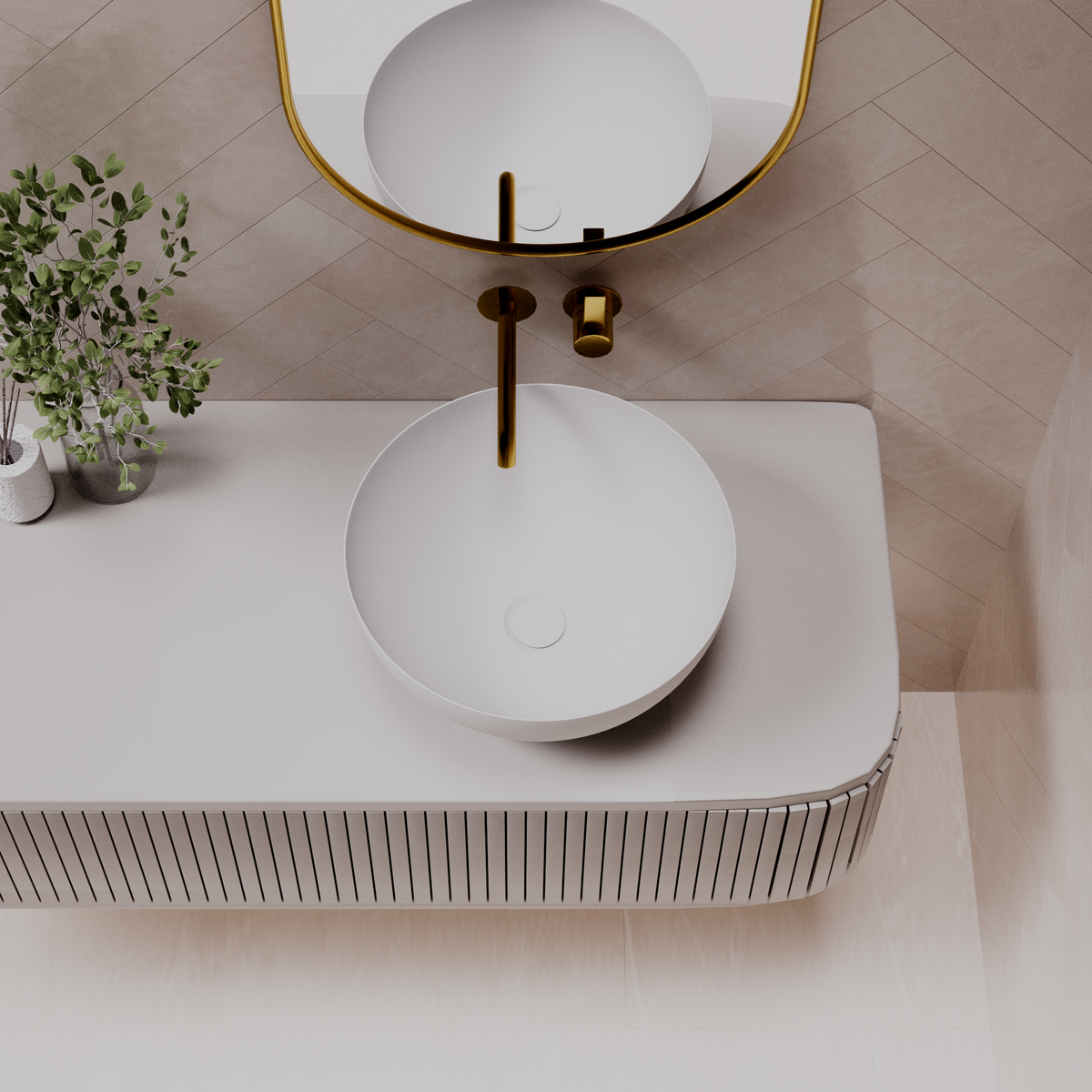 Pietra Bianca Summer Above Counter Basin