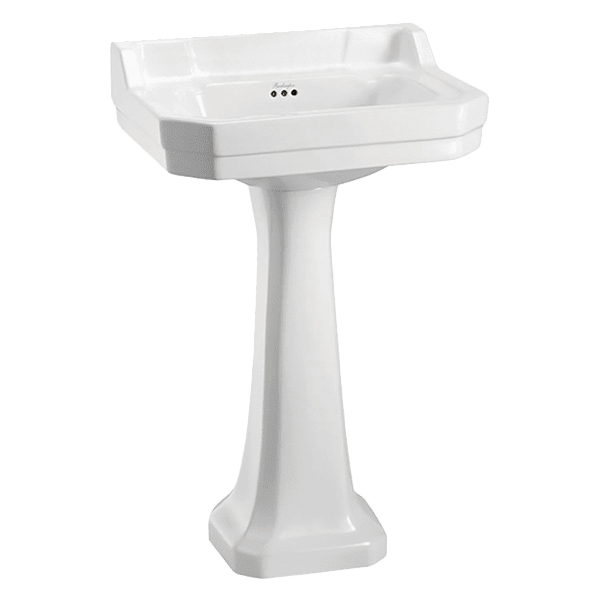 Burlington Edwardian 56cm Basin and Pedestal 1TH