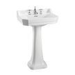 Burlington Edwardian 56cm Basin and Pedestal 3TH