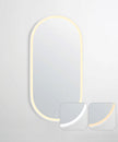 LED Noosa 900(H)x450(W) White Metal Frame Tuffi Mirror