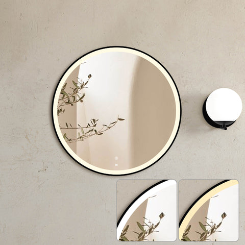 Otti LED Bondi 800mm Black Metal Frame Tuffi Mirror