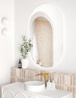 Otti LED Noosa 1200(W)x750(H) Frameless Tuffi Mirror, Install Horizontal or Vertical