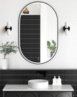 Otti LED Noosa 1200(W)x750(H) Black Metal Frame Tuffi Mirror- Install Horizontal or Vertical