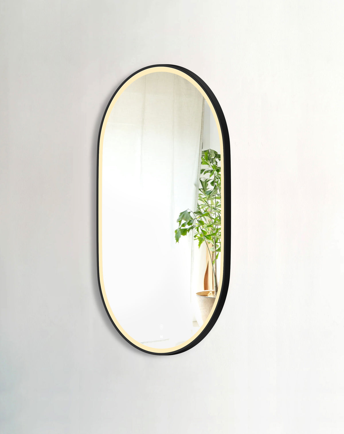 Otti LED Noosa 1200(W)x750(H) Black Metal Frame Tuffi Mirror- Install Horizontal or Vertical