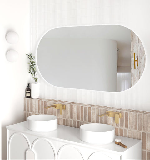 Otti LED Noosa 1500(W)x750(H) Frameless Tuffi Mirror, Install Horizontal or Vertical