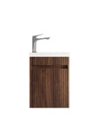 Mini Ensuite Vanity 400mm Sable Walnut Fluted Vanity (with Basin)