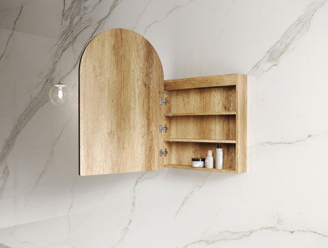 Otti LED Archie 900(H)x600(W) Natural Oak Shaving Cabinet, Premium Edition