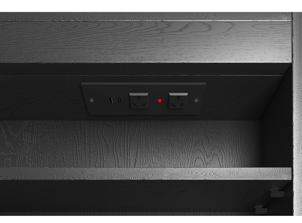 Otti LED Archie 900(H)x600(W) Black Oak Shaving Cabinet, Premium Edition