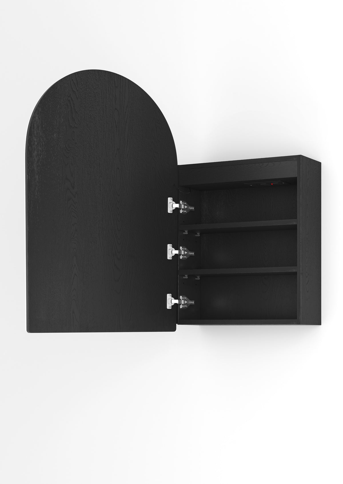Otti LED Archie 900(H)x600(W) Black Oak Shaving Cabinet, Premium Edition
