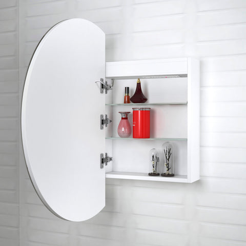 Otti LED London 800mm White Shaving Cabinet, Premium Edition