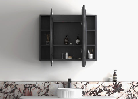 Otti LED Bondi 1200(W)x750(H) Black Oak Shaving Cabinet, Premium Edition