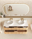 Byron Fluted 1500mm Woodland Oak Wall Hung Vanity