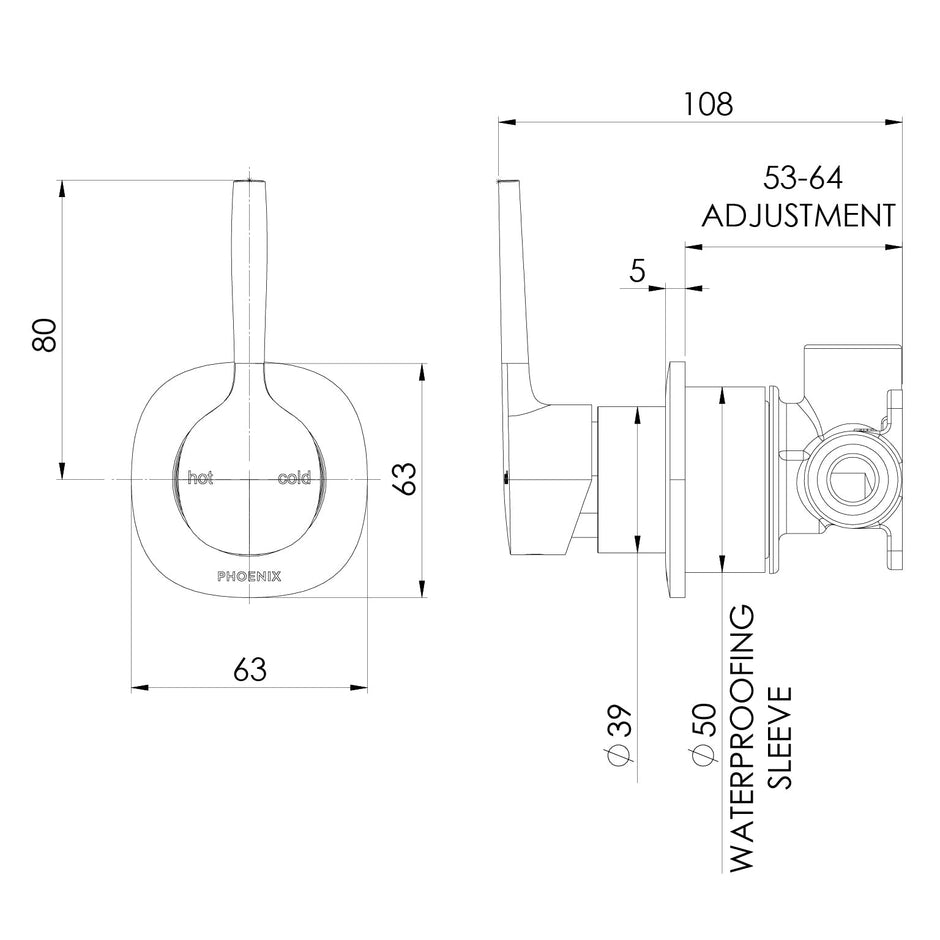 Cromford SwitchMix Shower / Wall Mixer (Fit-Off Kit Only)