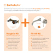 Cromford SwitchMix Wall Basin/Bath Mixer Set 180mm Trim Kit Only