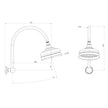Cromford High-Rise Shower Arm and Rose