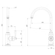 Cromford Sink Mixer 180mm