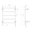 Cromford Heated Towel Ladder 550mm x 750mm