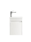 Otti Mini Ensuite Vanity 400mm Matte White Fluted Vanity (with Basin)