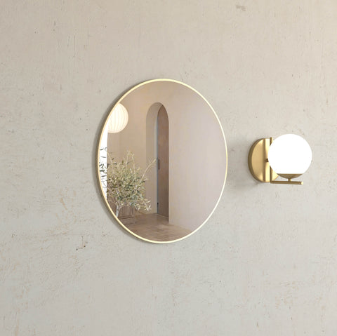 Otti London 700mm Gold Metal Frame Tuffi Mirror