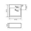Zenmo Niko Wall Hung Square Basin with Bracket