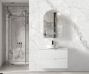 Newport 900x450 White Shaving Cabinet