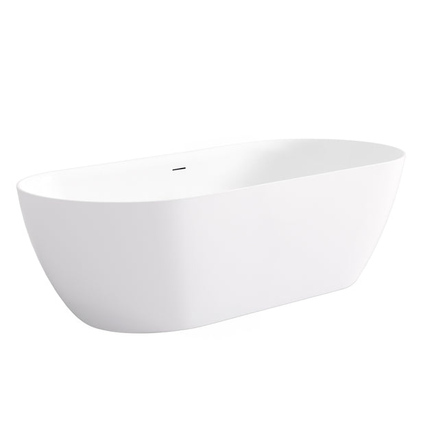 Attica Manolo 1700 Matte White Bath with Overflow