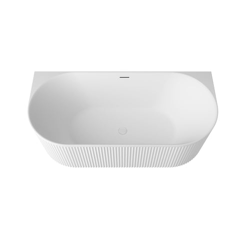 Otti Attica Havana 1700 Matte White BTW Multi-fit Fluted Bath with Overflow