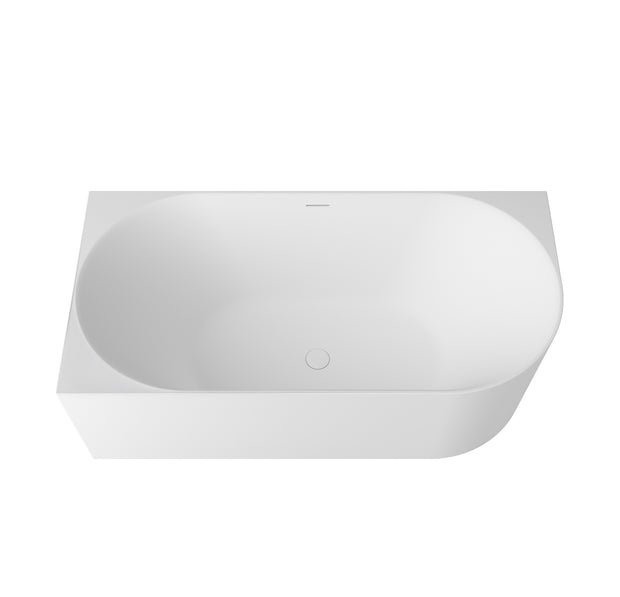 Attica Celine Left Corner 1500 Matte White Bath with Overflow