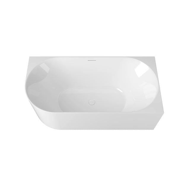 Attica Celine Right Corner 1500 Gloss White Bath with Overflow
