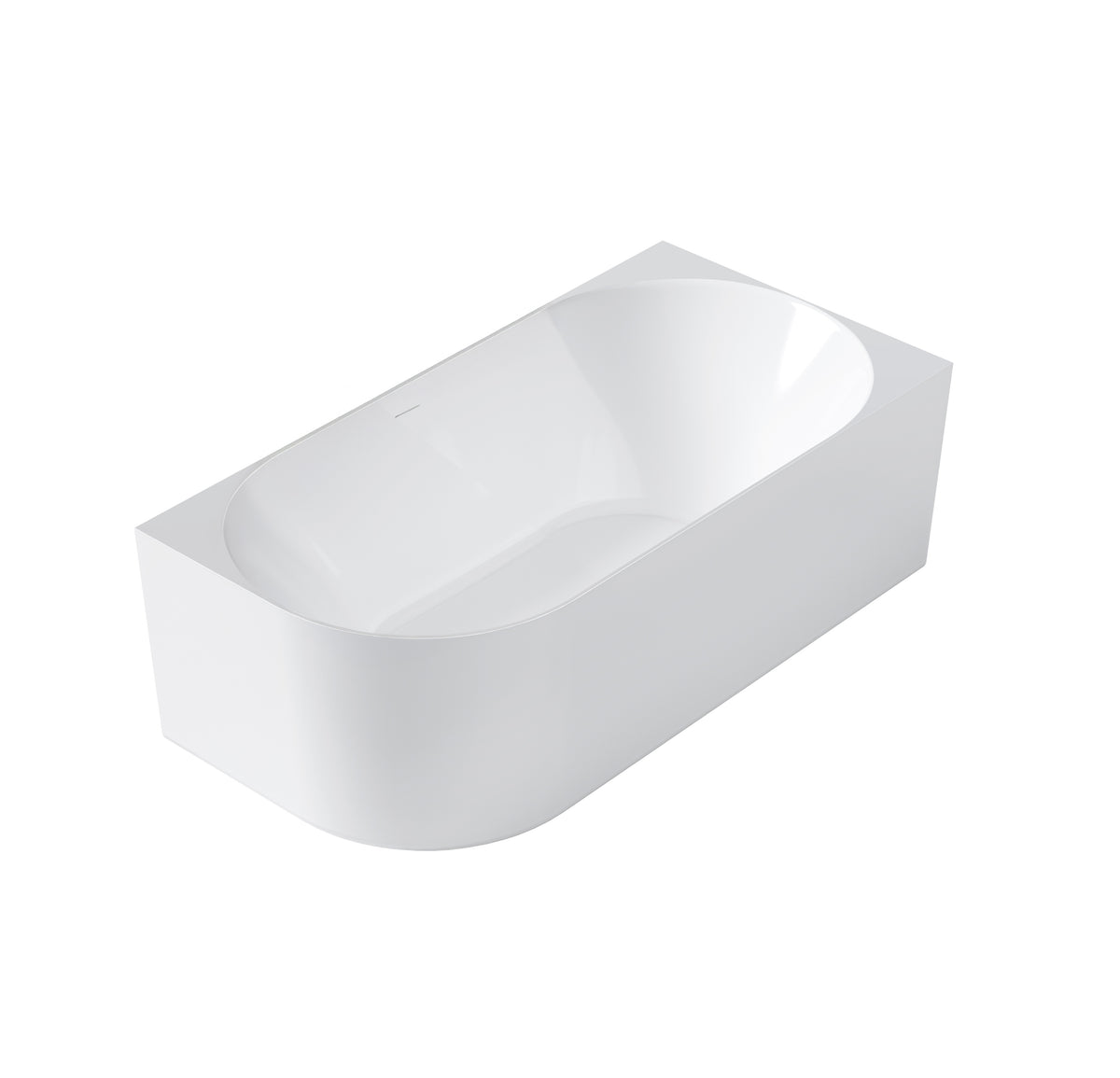 Attica Celine Right Corner 1500 Gloss White Bath with Overflow