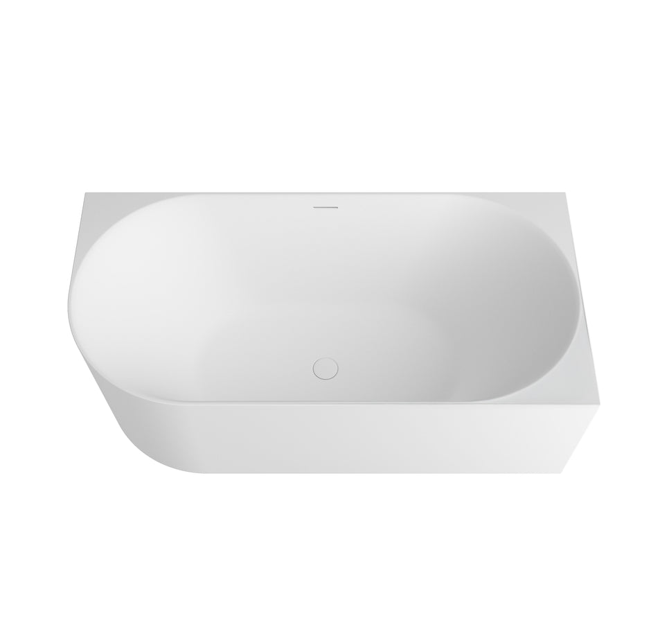 Attica Celine Right Corner 1500 Matte White Bath with Overflow