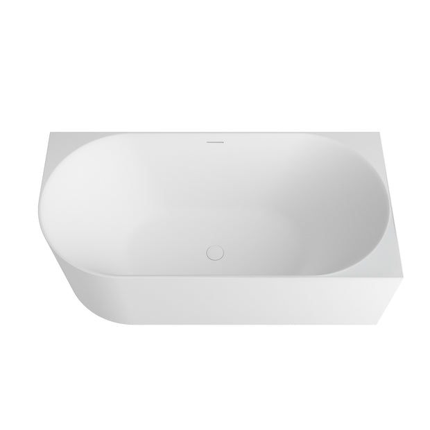 Attica Celine Right Corner 1500 Matte White Bath with Overflow