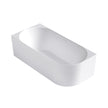Attica Celine Left Corner 1700 Matte White Bath with Overflow