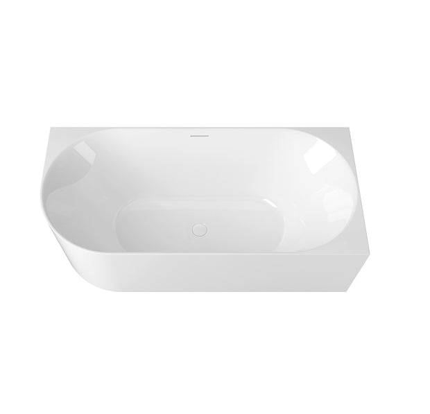 Attica Celine Right Corner 1700 Gloss White Bath with Overflow